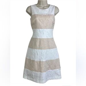 BADGLEY MISCHKA cream & mauve dress Size 2